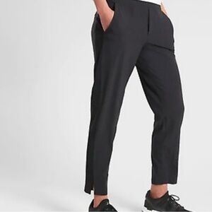 ATHLETA Black Joggers Womens Casual Pants Ankle Length Pockets Brooklyn Sz 14